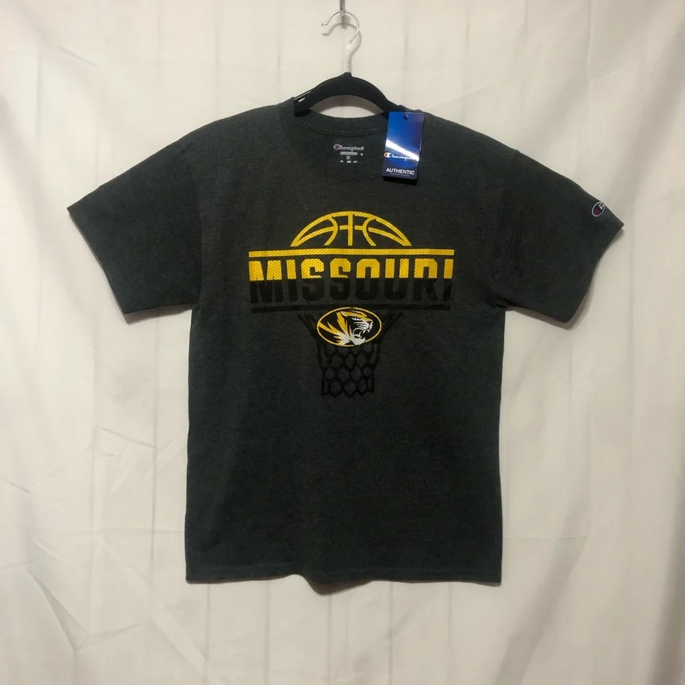 NWT Champion Missouri Tigers T-Shirt Mens M Short Sleeve Gray Graphic Tee Mizzou - Picture 1 of 8